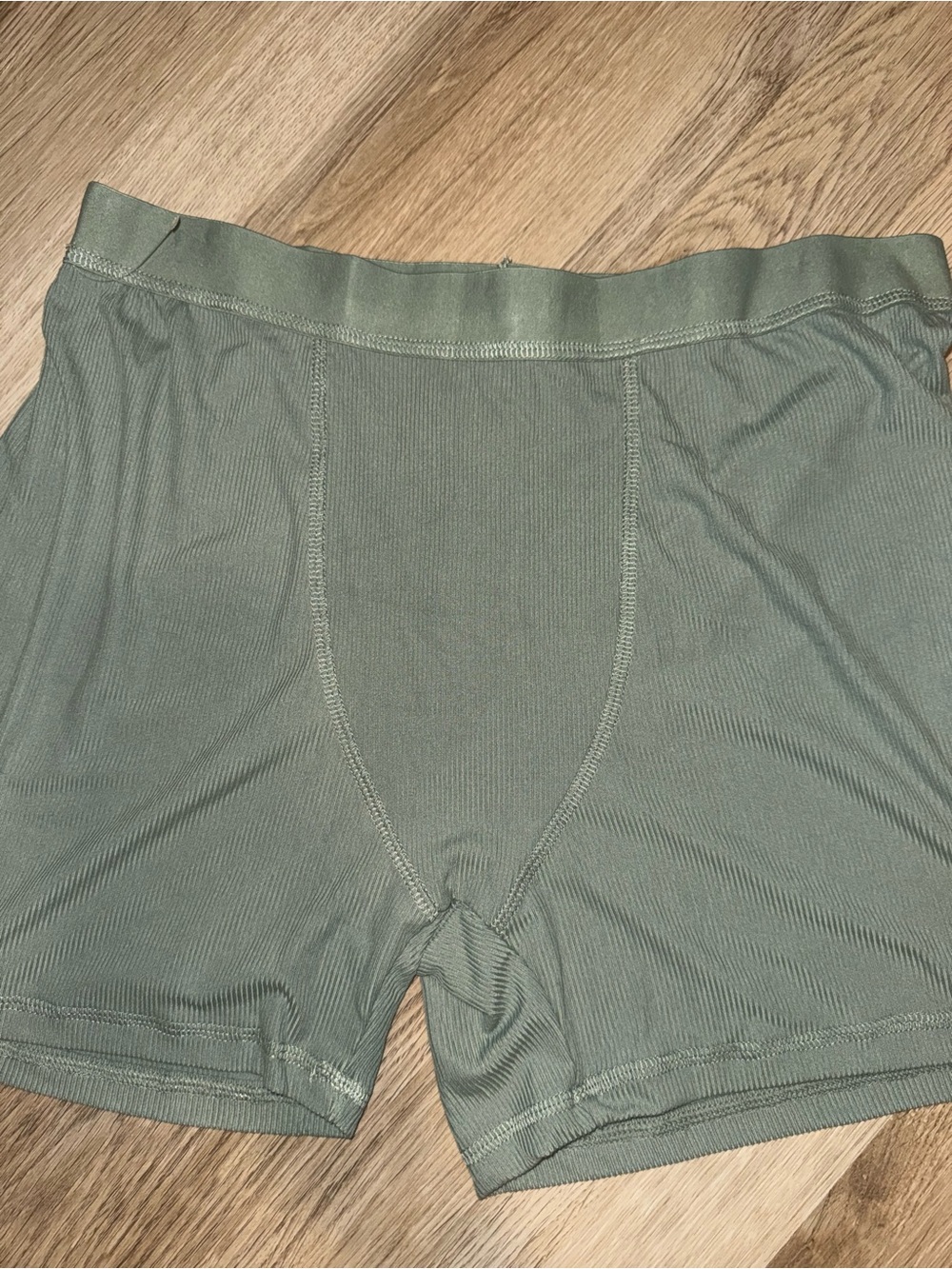 Essentials Olive Green Ribbed Tank Top - Picture 4 of 5